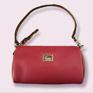Dooney & Burke Leather Mini Barrel Bag (6L517) in Red